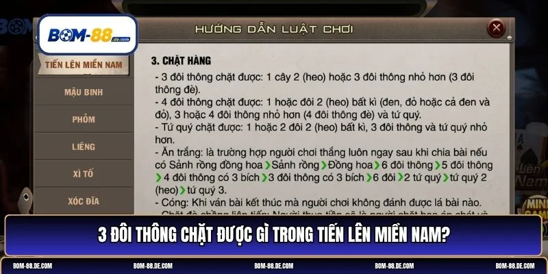 3 đôi thông chặt được gì