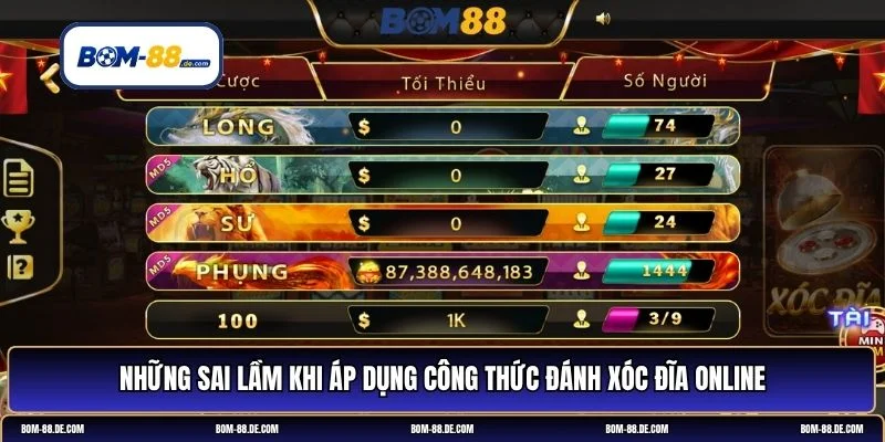 công thức đánh xóc đĩa online